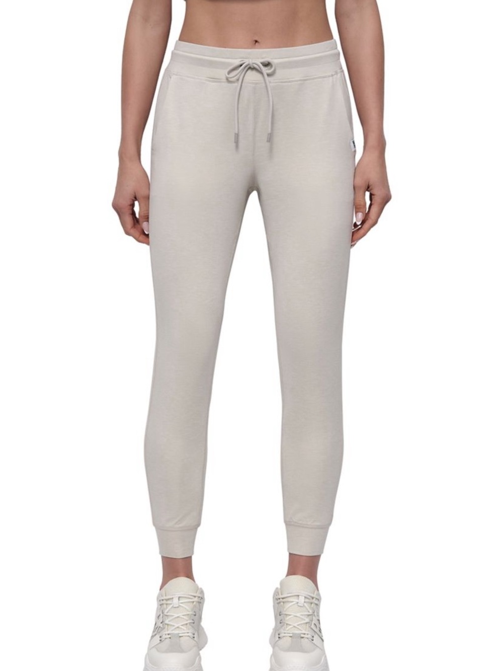 DKNY Sport  Beige Drawstring Jogger Bottoms